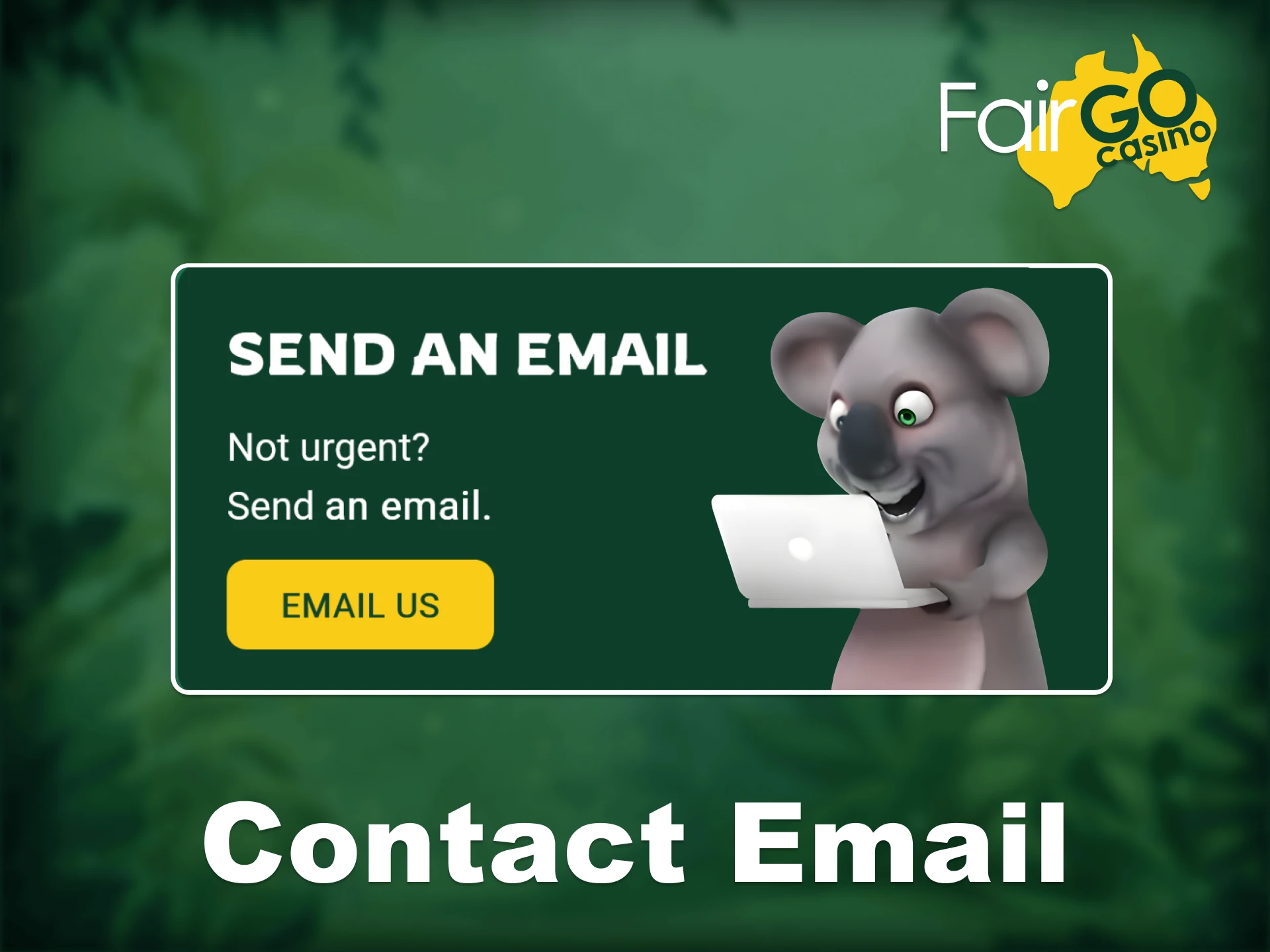 Reach out to Fair Go customer support via email.