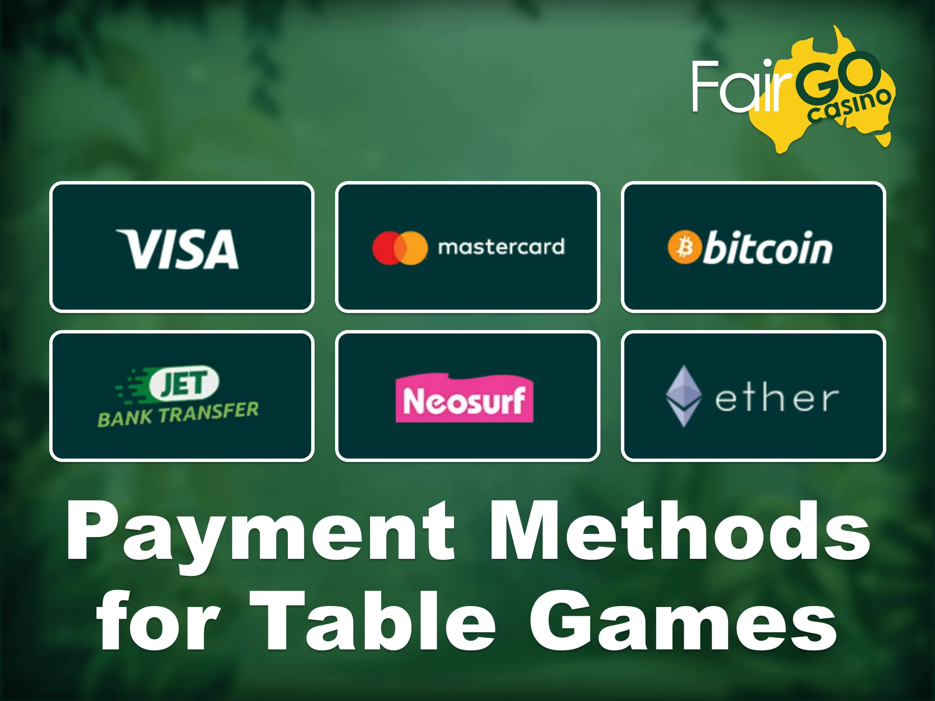 Fair Go offers hassle-free deposit and withdawal options for playing table games.